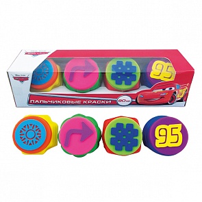 Пальчиковые краски Disney Тачки с печатями, 4 цвета (Multiart, 430FPS-Tsim)